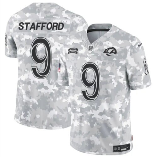 Arctic Camo Los Angeles Rams #9 Matthew Stafford 2024 F.U.S.E Salute to Service Limited Stitched Football Jersey - LAR431