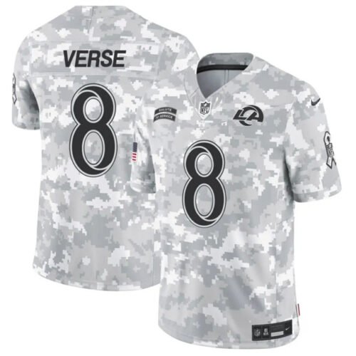 Arctic Camo Los Angeles Rams #8 Jared Verse 2024 F.U.S.E Salute to Service Limited Stitched Football Jersey - LAR339
