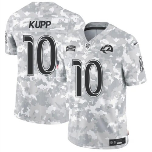 Arctic Camo Los Angeles Rams #10 Cooper Kupp 2024 F.U.S.E Salute to Service Limited Stitched Football Jersey - LAR476