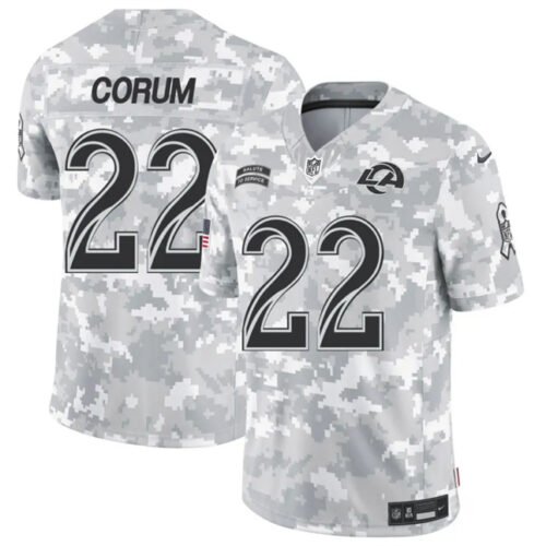 Arctic Camo Los Angeles Rams #22 Blake Corum 2024 F.U.S.E Salute to Service Limited Stitched Football Jersey - LAR218