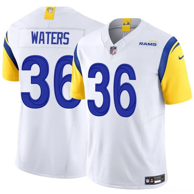 White Los Angeles Rams #36 Jordan Waters 2024 F.U.S.E. Vapor Untouchable Stitched Football Jersey - LAR454