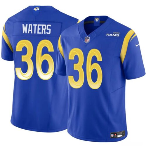 Blue Los Angeles Rams #36 Jordan Waters 2024 F.U.S.E. Vapor Untouchable Stitched Football Jersey - LAR172