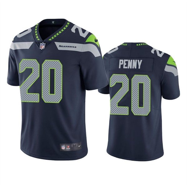 Navy Seattle Seahawks #20 Rashaad Penny Vapor Untouchable Limited Stitched Jersey