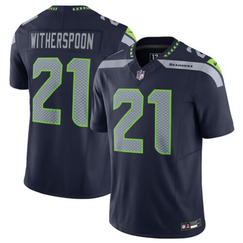 Navy Seattle Seahawks #21 Devon Witherspoon 2023 F.U.S.E. Vapor Limited Stitched Football Jersey