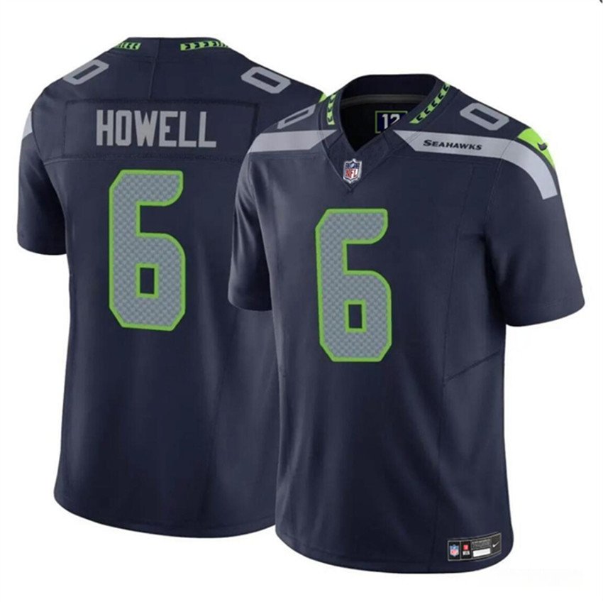 Navy Seattle Seahawks #6 Sam Howell 2023 F.U.S.E. Vapor Limited Stitched Football Jersey