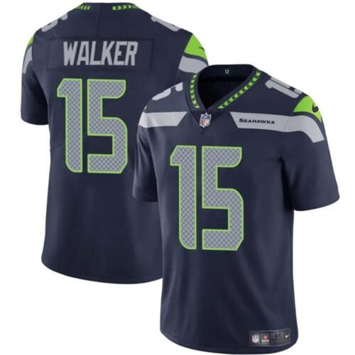 Navy Seattle Seahawks #15 P.J. Walker Vapor Limited Stitched Football Jersey