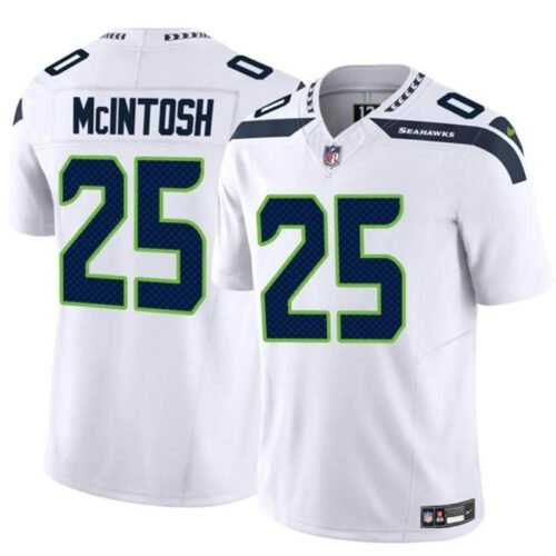 White Seattle Seahawks #25 Kenny McIntosh 2024 F.U.S.E Vapor Limited Stitched Football Jersey