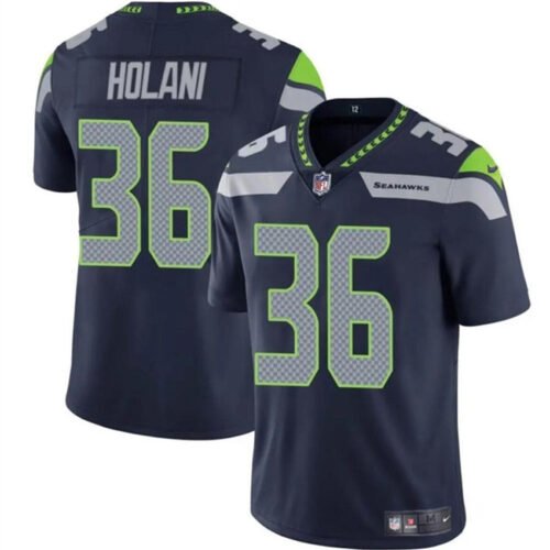 Navy Seattle Seahawks #36 George Holani Vapor Limited Stitched Football Jersey
