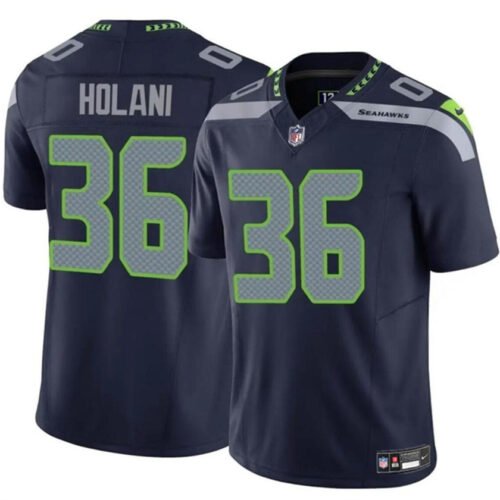 Navy Seattle Seahawks #36 George Holani 2024 F.U.S.E Vapor Limited Stitched Football Jersey