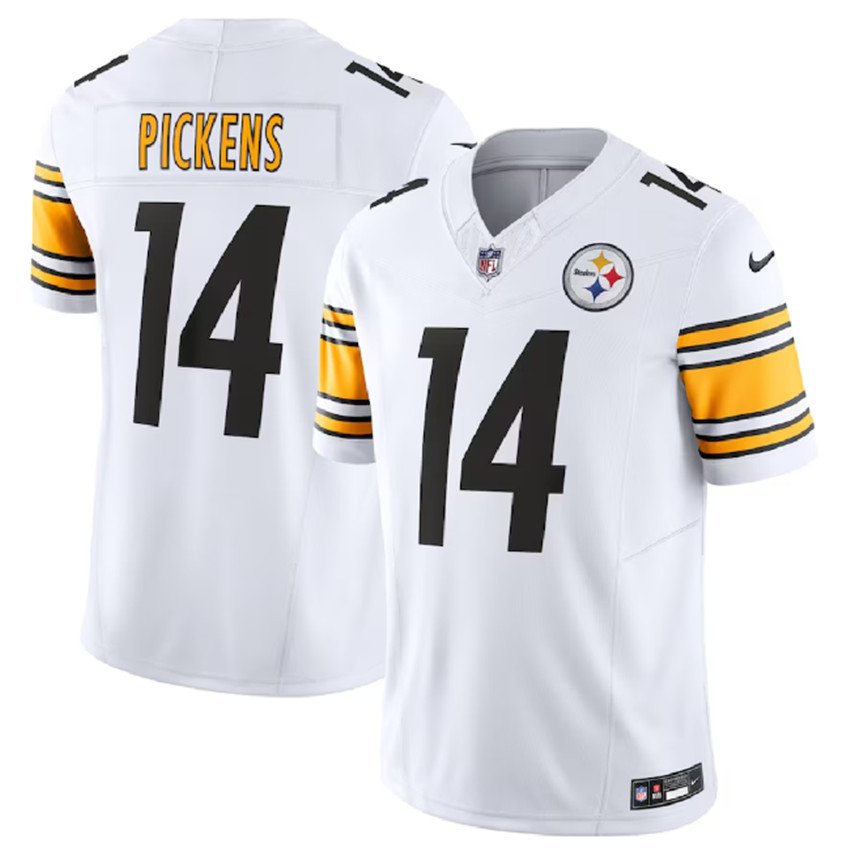 White Pittsburgh Steelers #14 George Pickens 2023 F.U.S.E. Vapor Untouchable Limited Stitched Football Jersey - PSJ06