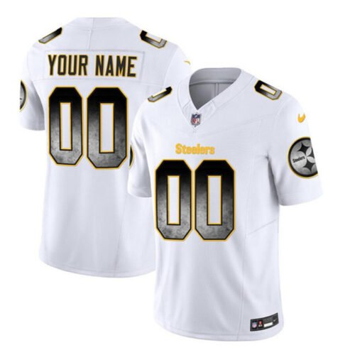 White Pittsburgh Steelers Active Player Custom 2023 F.U.S.E. Smoke Vapor Untouchable Limited Stitched Jersey - PSJ139