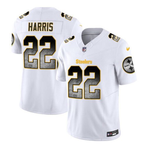White Pittsburgh Steelers #22 Najee Harris 2023 F.U.S.E. Smoke Vapor Untouchable Limited Stitched Jersey - PSJ355