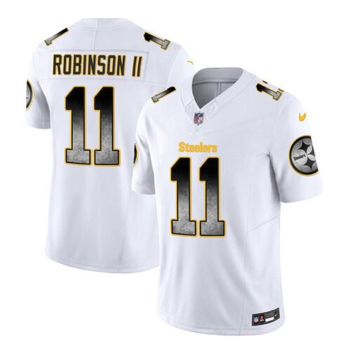 White Pittsburgh Steelers #11 Allen Robinson II 2023 F.U.S.E. Smoke Vapor Untouchable Limited Stitched Jersey - PSJ19