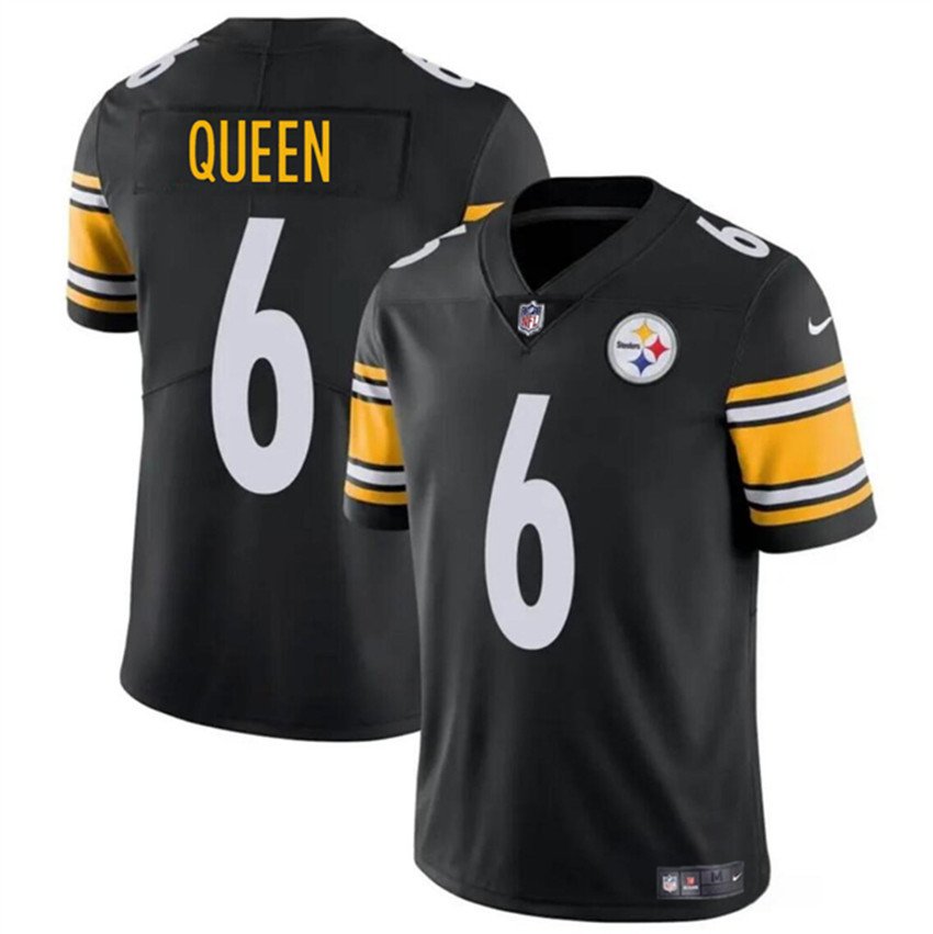 Black Pittsburgh Steelers #6 Patrick Queen Vapor Untouchable Limited Stitched Jersey - PSJ87