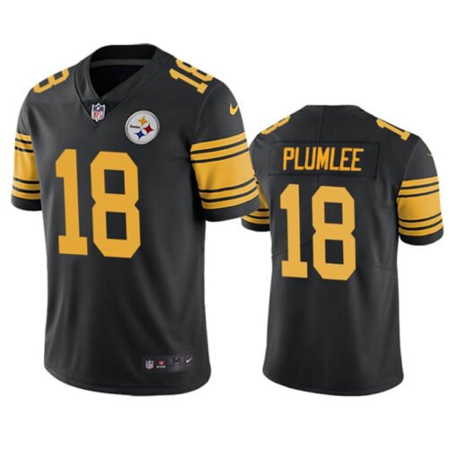 Black Pittsburgh Steelers #18 John Rhys Plumlee Color Rush Untouchable Limited Stitched Jersey - PSJ228