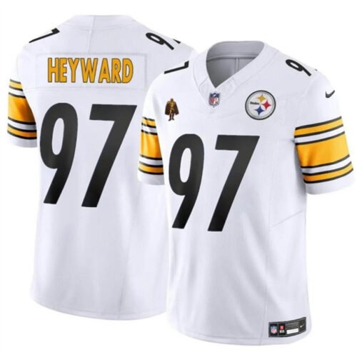 White Pittsburgh Steelers #97 Cameron Heyward F.U.S.E. With Walter Payton Patch Vapor Untouchable Limited Stitched Jersey - PSJ54