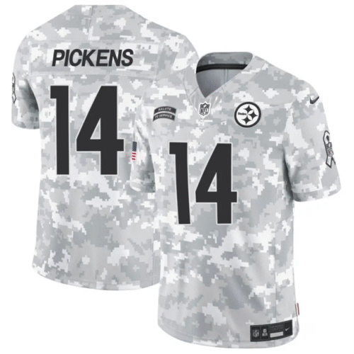 Arctic Camo Pittsburgh Steelers #14 George Pickens 2024 F.U.S.E Salute to Service Limited Stitched Football Jersey - PSJ310