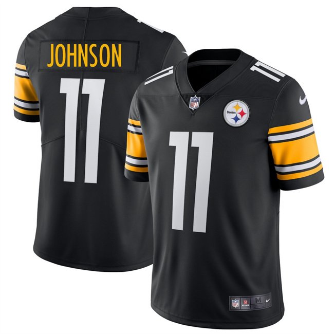 Black Pittsburgh Steelers #11 Brandon Johnson 2025 Vapor Untouchable Stitched Football Jersey - PSJ322