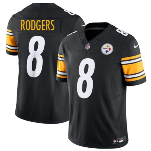 Black Pittsburgh Steelers #8 Aaron Rodgers 2025 F.U.S.E. Vapor Limited Stitched Football Jersey - PSJ792