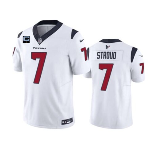 White Houston Texans #7 C.J. Stroud 2023 F.U.S.E. With 1-Star C Patch Vapor Untouchable Limited Stitched Football Jersey - HTJ52