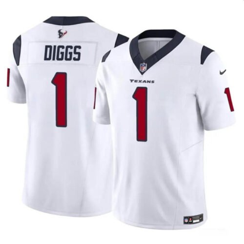 White Houston Texans #1 Stefon Diggs 2024 F.U.S.E Vapor Untouchable Stitched Football Jersey - HTJ214
