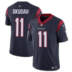 Navy Houston Texans #11 Jeff Okudah Vapor Untouchable Stitched Football Jersey - HTJ28