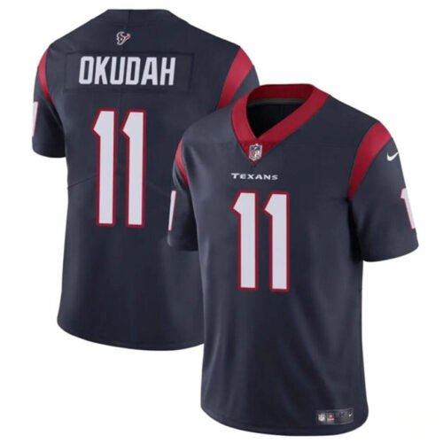 Navy Houston Texans #11 Jeff Okudah Vapor Untouchable Stitched Football Jersey - HTJ28