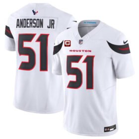 White Houston Texans #51 Will Anderson Jr 2024 Vapor F.U.S.E. With 2-star C Patch Limited Stitched Jersey - HTJ219