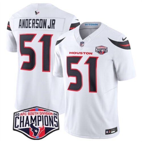 White Houston Texans #51 Will Anderson Jr. F.U.S.E. 2024 AFC South Division Champions Vapor Limited Stitched Football Jersey - HTJ305