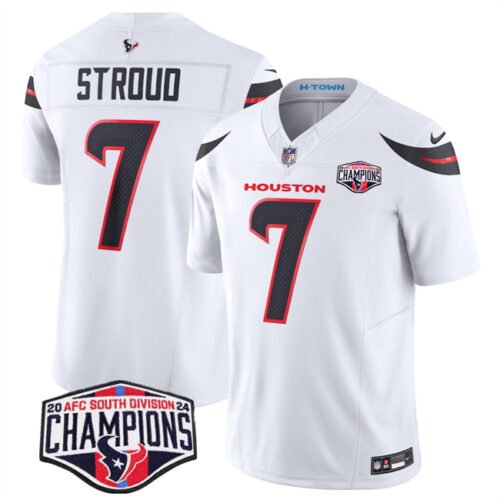 White Houston Texans #7 C.J. Stroud F.U.S.E. 2024 AFC South Division Champions Vapor Limited Stitched Football Jersey - HTJ168