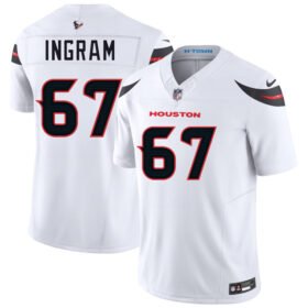 White Houston Texans #67 Ed Ingram 2024 Vapor F.U.S.E. Limited Stitched jersey - HTJ346