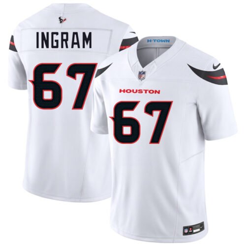 White Houston Texans #67 Ed Ingram 2024 Vapor F.U.S.E. Limited Stitched jersey - HTJ346