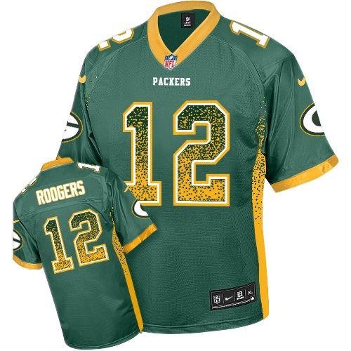 Nike Packers #12 Aaron Rodgers Green Team Color Stitched NFL Elite Drift Fashion Jersey - GBJ39