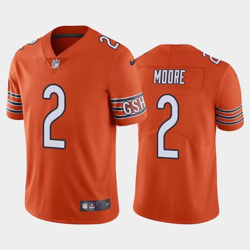 Orange Chicago Bears #2 D.J. Moore Vapor Untouchable Stitched Football Jersey - CBJ26