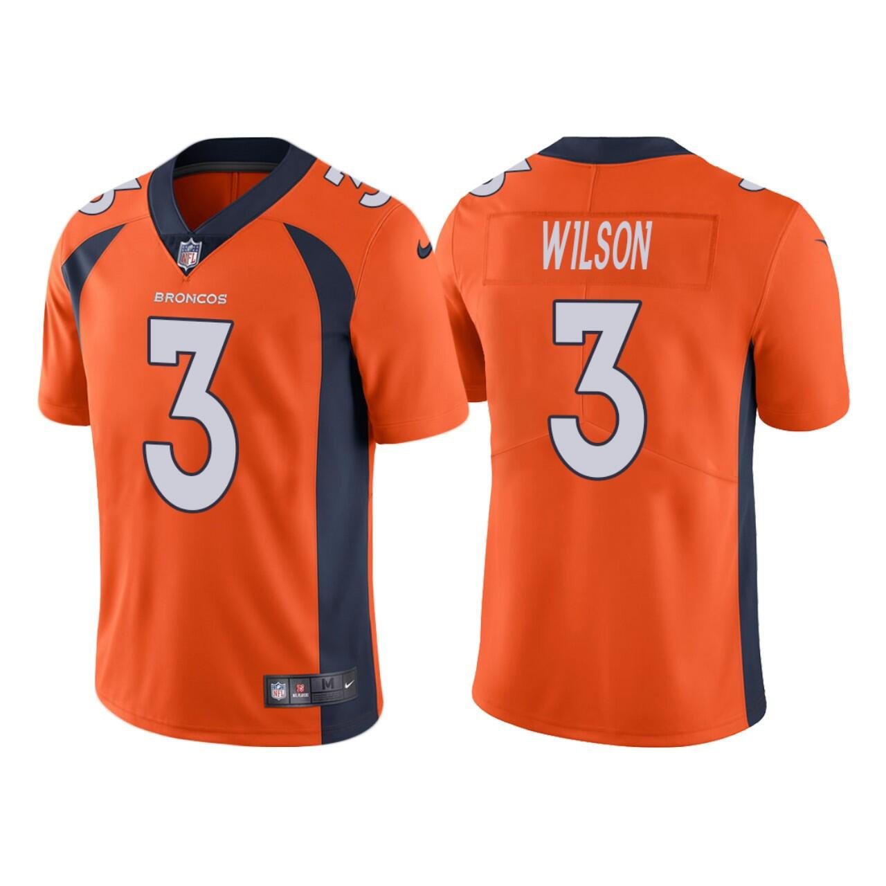 Orange Denver Broncos #3 Russel Wilson Vapor Untouchable Limited Stitched Jersey