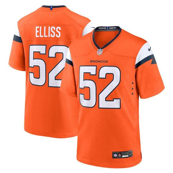Orange Denver Broncos #52 Jonah Elliss 2025 Alternate Stitched Game Jersey