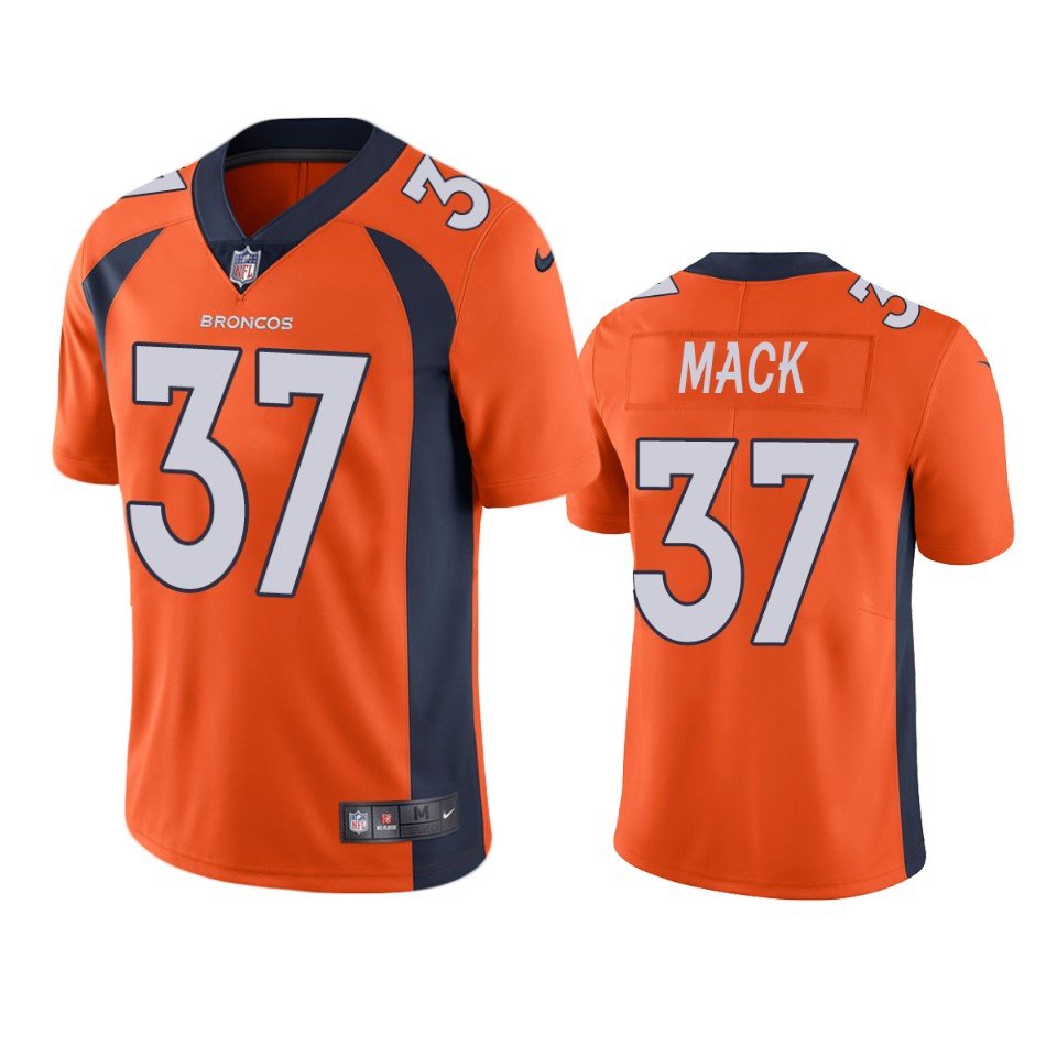 Orange Denver Broncos #37 Marlon Mack Vapor Untouchable Stitched Jersey