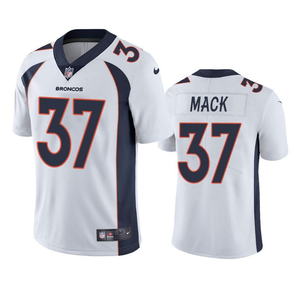 White Denver Broncos #37 Marlon Mack Vapor Untouchable Stitched Jersey