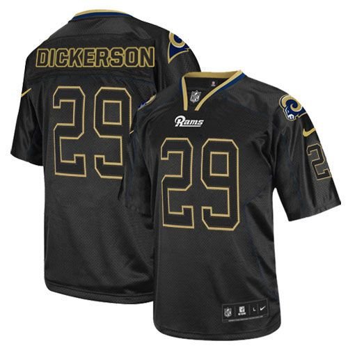 Nike Rams #29 Eric Dickerson Lights Out Black Stitched NFL Elite Jersey - LAR304
