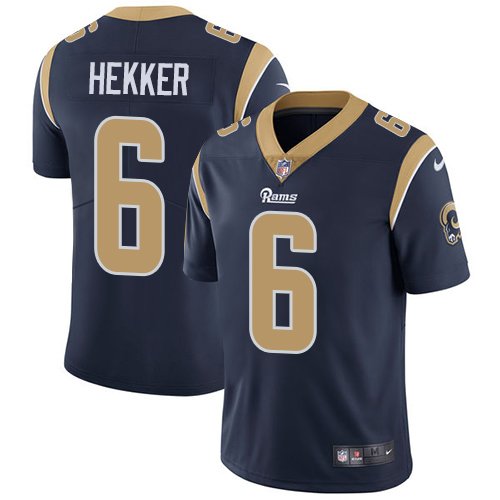 Nike Rams #6 Johnny Hekker Navy Blue Team Color Stitched NFL Vapor Untouchable Limited Jersey - LAR186