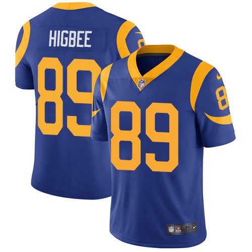 Nike Rams #89 Tyler Higbee Royal Blue Alternate Stitched NFL Vapor Untouchable Limited Jersey - LAR108