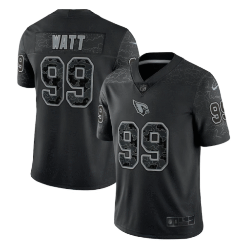 Black Arizona Cardinals #99 J.J. Watt Reflective Limited Stitched Football Jersey - ACJ174