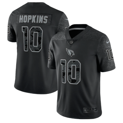 Black Arizona Cardinals #10 DeAndre Hopkins Reflective Limited Stitched Football Jersey - ACJ189