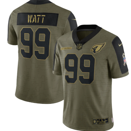 Olive Arizona Cardinals #99 J.J. Watt 2021  Salute To Service Limited Stitched Jersey - ACJ330