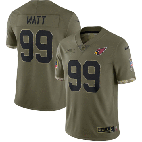 Arizona Cardinals #99 J.J. Watt Olive 2022 Salute To Service Limited Stitched Jersey - ACJ105