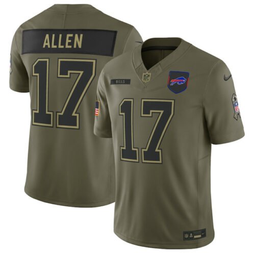 Olive Buffalo Bills #17 Josh Allen 2025 F.U.S.E Salute to Service Limited Stitched Football Jersey - BBN66