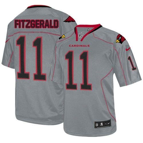 Nike Cardinals #11 Larry Fitzgerald Lights Out Grey Stitched NFL Elite Jersey - ACJ367