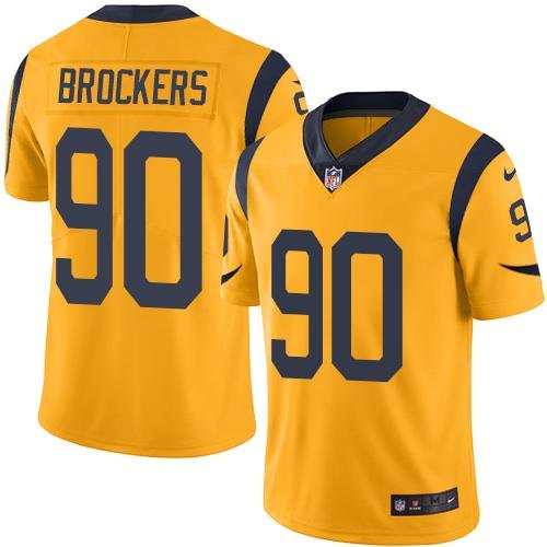 Nike Rams #90 Michael Brockers Gold Stitched NFL Limited Rush Jersey - LAR345