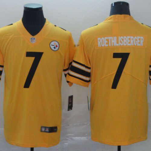 Nike Steelers #7 Ben Roethlisberger Gold Stitched NFL Limited Inverted Legend Jersey - PSJ399