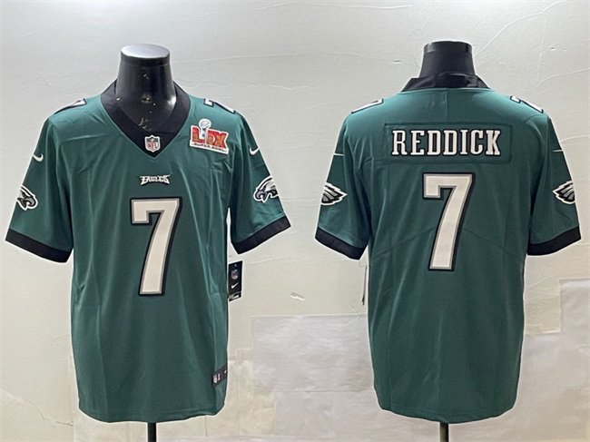 Green Philadelphia Eagles #7 Haason Reddick 2025 Super Bowl LIX Patch Vapor Untouchable Limited Stitched Football Jersey - PEL143